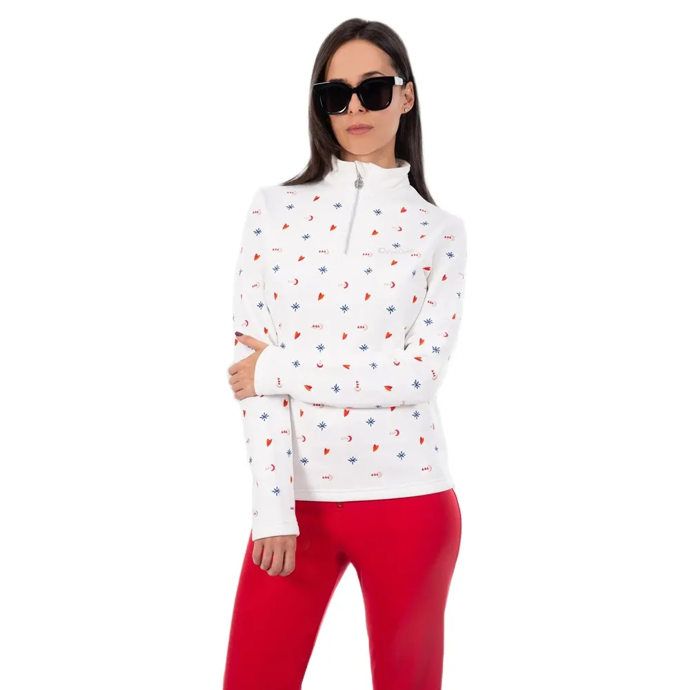 Duvillard Melanie Sweatshirt Met Halve Rits Wit