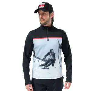 Duvillard Mika 2 Sweatshirt Met Halve Rits Zwart