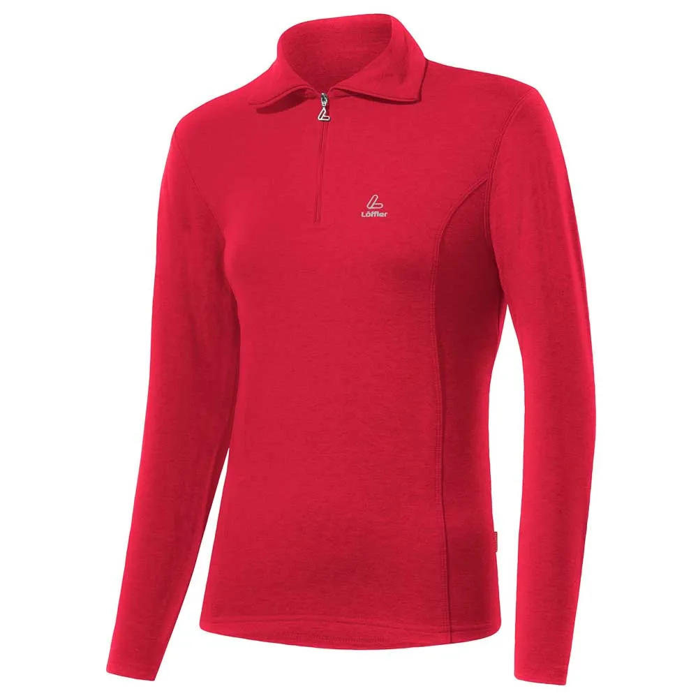 Loeffler Transtex Basic T-shirt Met Lange Mouwen Rood