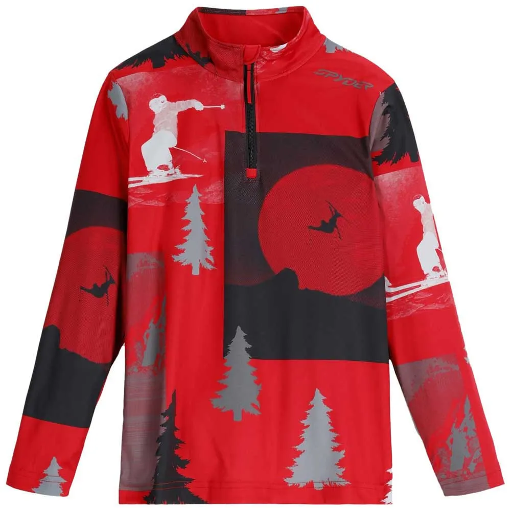 Spyder Jacobs Sweatshirt Met Halve Rits Rood