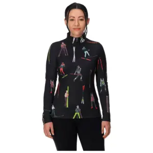 Spyder Vivid Sweatshirt Met Halve Rits Zwart