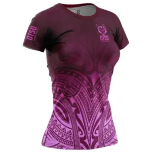 Otso M/corta T-shirt Met Korte Mouwen Maori Burgundy