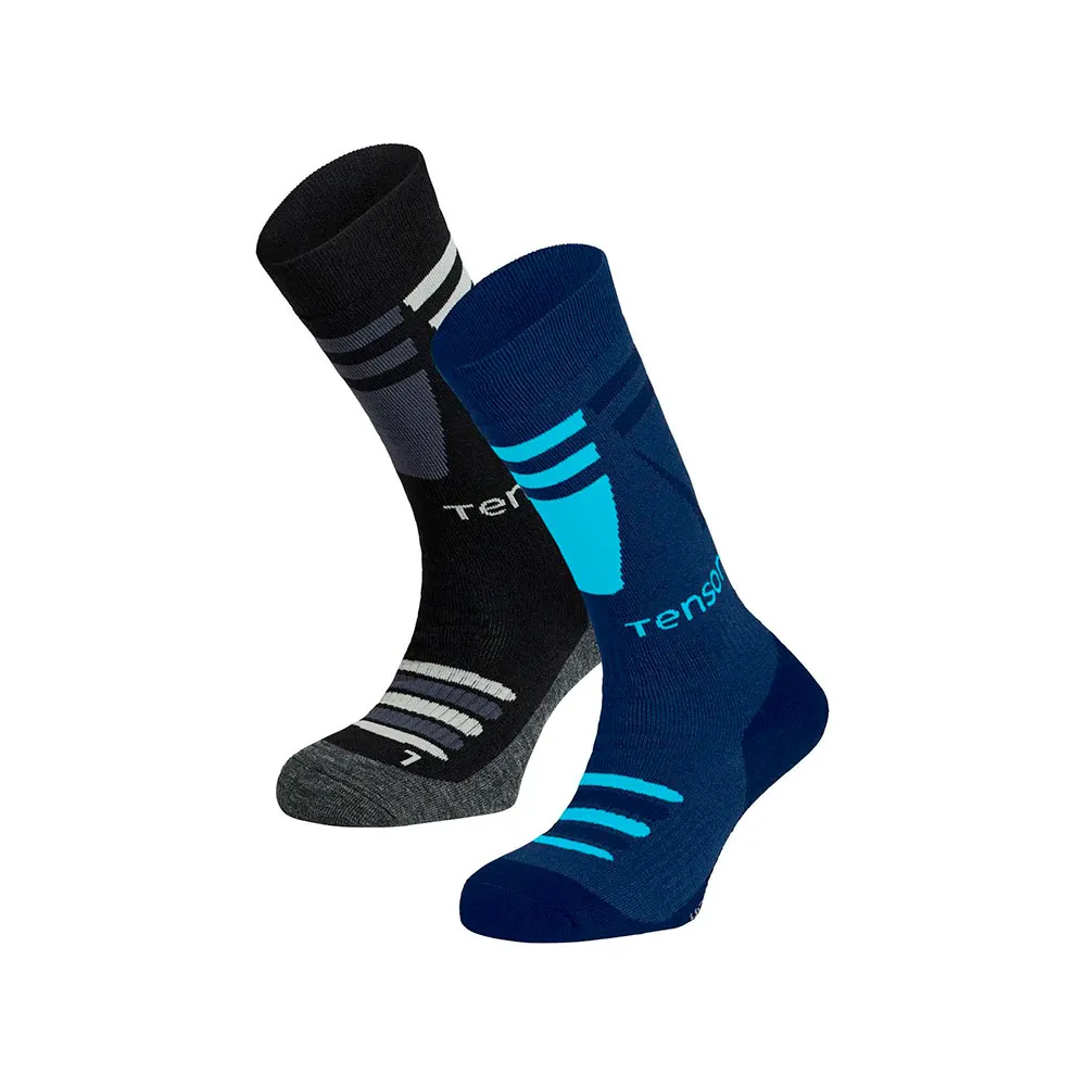 Tenson Core Lange Sokken 2 Paren Blauw
