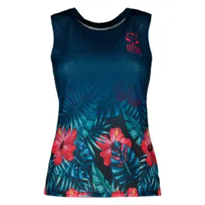 Otso Singlet Braces T-shirt Met Korte Mouwen Tropical Dark