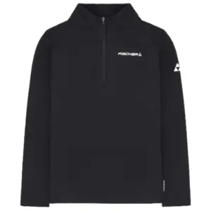 Fischer Apparel Base Pro Half Rits Lange Mouw T-shirt Zwart