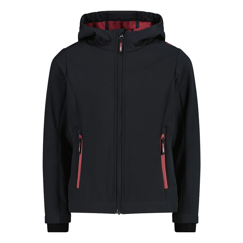 Cmp Fix Hood 3a29385n Softshelljack Antracite / Peony