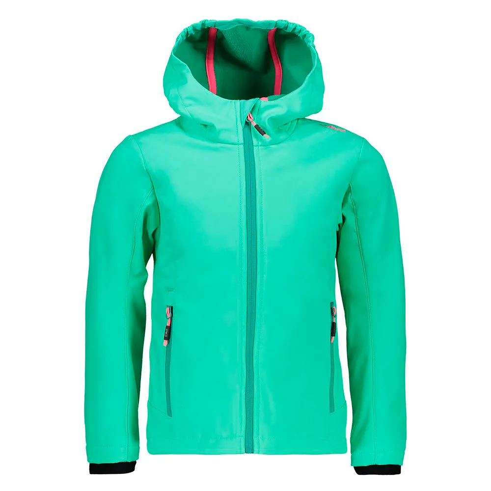 Cmp Fix Hood 3a29385n Softshelljack Aquamint