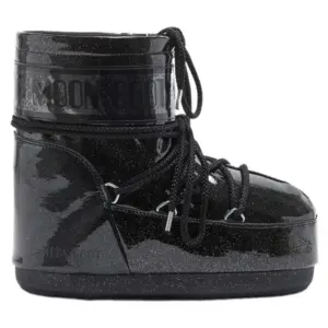 Moon Boot Icon Low Glitter Sneeuwlaarzen Gerenoveerd Zwart