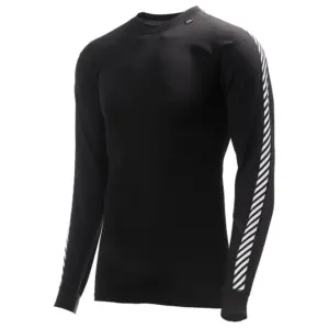 Helly Hansen Dry Stripe Crew Lange Mouwen Basislaag Zwart