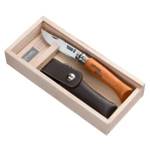 Opinel Wooden Gift Box Nº8+sheath Zakmes Natural