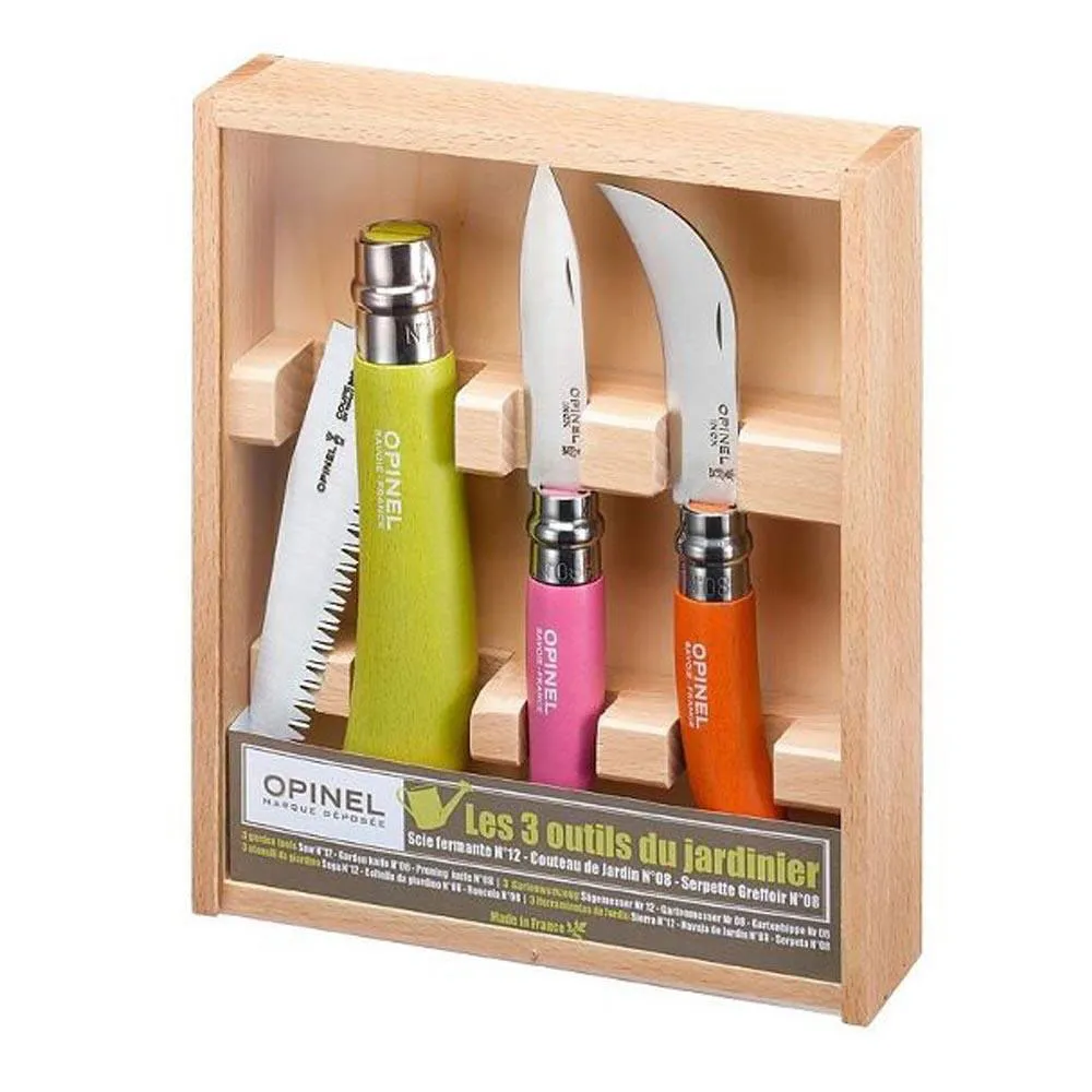 Opinel 3 Gardener´s Tools Zakmes Natural