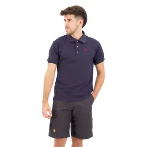 Fjällräven Crowley Pique Shirt Korte Mouw Poloshirt Blueblack
