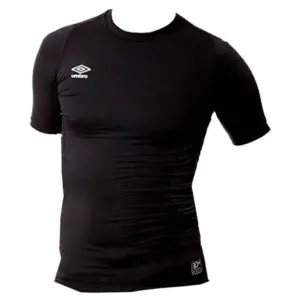 Umbro Basela Crew Core Korte Mouwen Basislaag Zwart