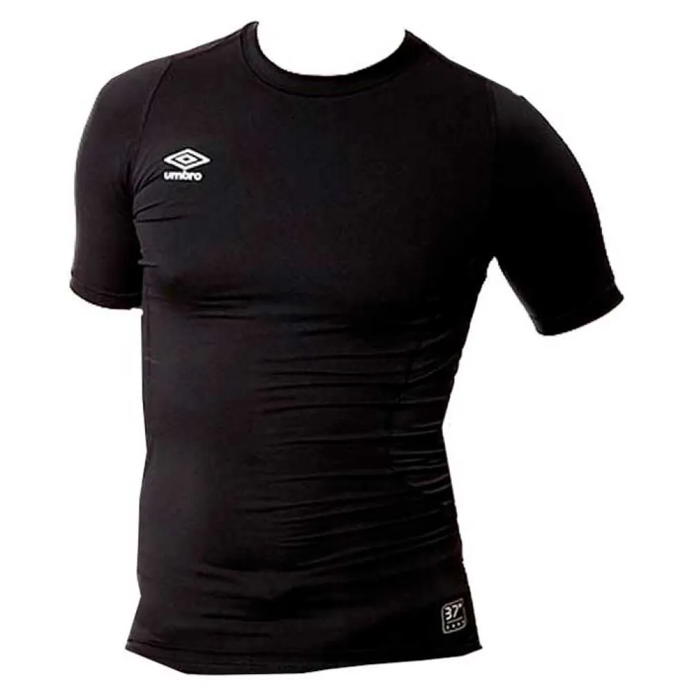 Umbro Basela Crew Core Korte Mouwen Basislaag Zwart