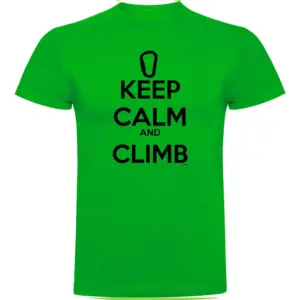 Kruskis Keep Calm And Climb T-shirt Met Korte Mouwen Groen
