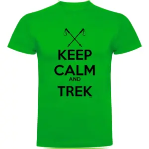 Kruskis Keep Calm And Trek T-shirt Met Korte Mouwen Groen