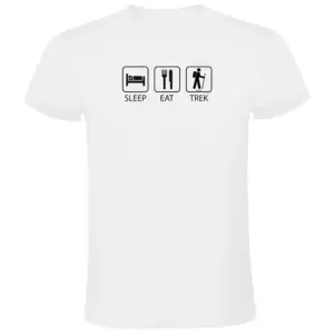 Kruskis Sleep Eat And Trek T-shirt Met Korte Mouwen Wit