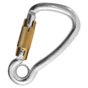Kong Italy Carbon Harness Autoblock Round Eyelet Karabijnhaak Zilver
