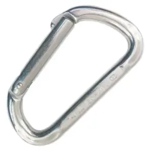Kong Italy D Shape Straight Karabijnhaak Zilver