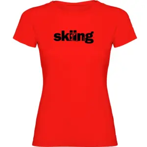 Kruskis Word Skiing T-shirt Met Korte Mouwen Rood