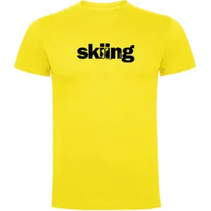 Kruskis Word Skiing T-shirt Met Korte Mouwen Geel