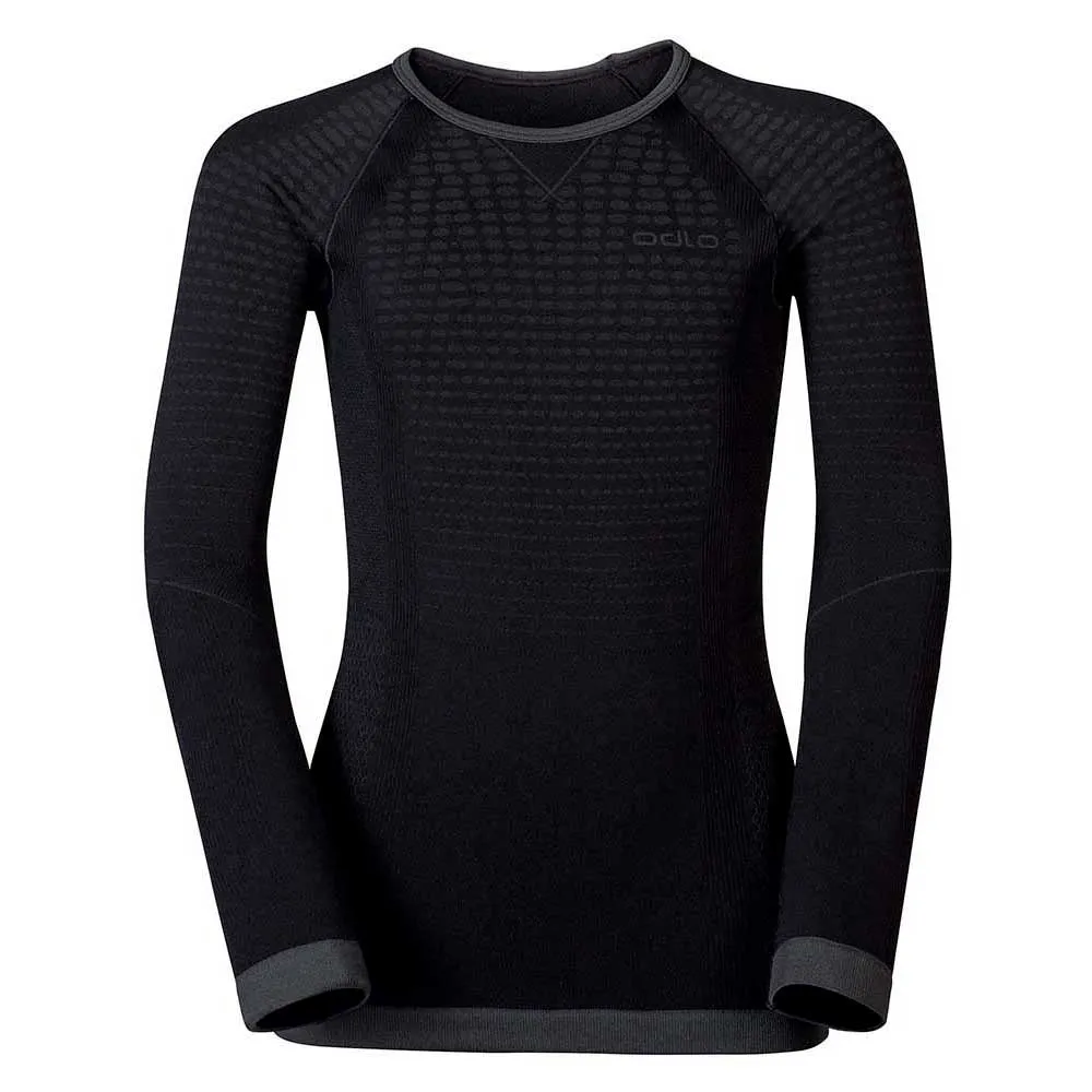 Odlo Evolution Warm Crew Lange Mouwen Basislaag Zwart