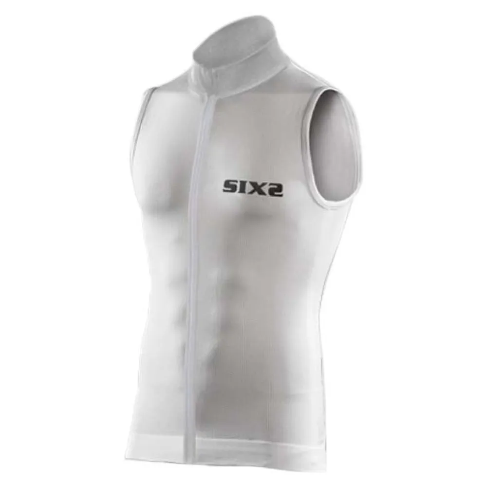Sixs Carbon Mouwloos Basislaag Wit