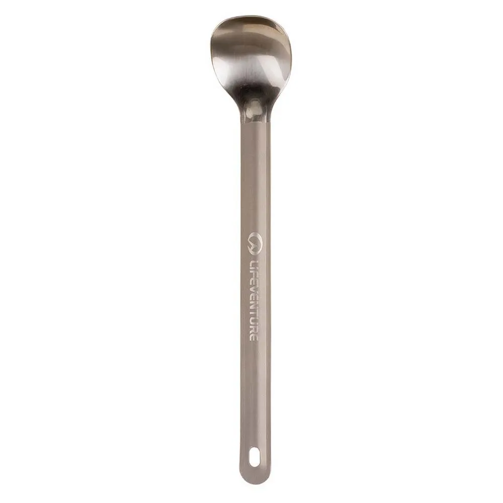 Lifeventure Titanium Long Handled Lepel Zilver