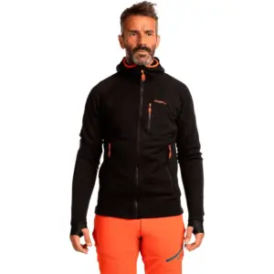 Trangoworld Trx2 Stretch Pro Fleece Met Kap Zwart