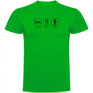Kruskis Sleep Eat And Trek T-shirt Met Korte Mouwen Groen