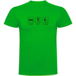 Kruskis Sleep Eat And Climb T-shirt Met Korte Mouwen Groen