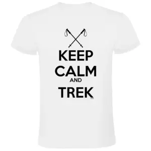 Kruskis Keep Calm And Trek T-shirt Met Korte Mouwen Wit