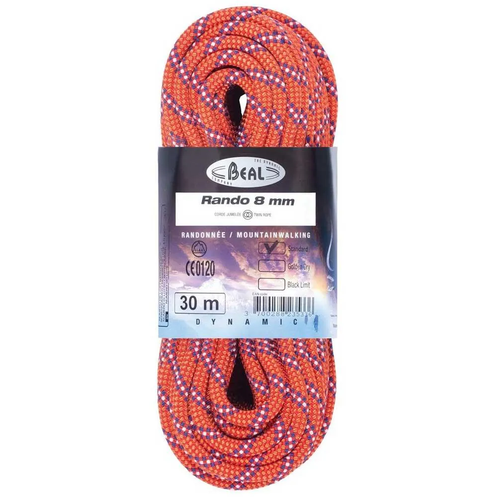 Beal Rando 8 Mm Touw Oranje
