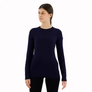 Icebreaker 260 Tech Crew Merino Lange Mouwen Basislaag Marineblauw