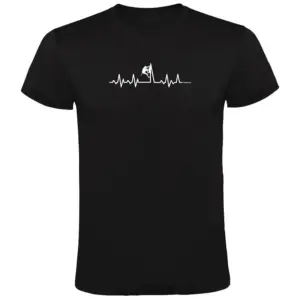 Kruskis Climbing Heartbeat T-shirt Met Korte Mouwen Zwart