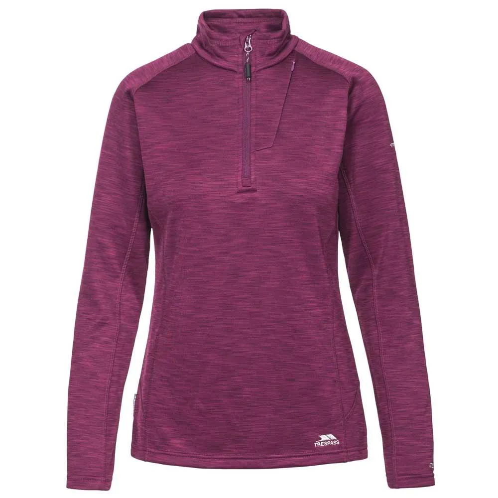 Trespass Fairford Fleece Grape Wine Marl