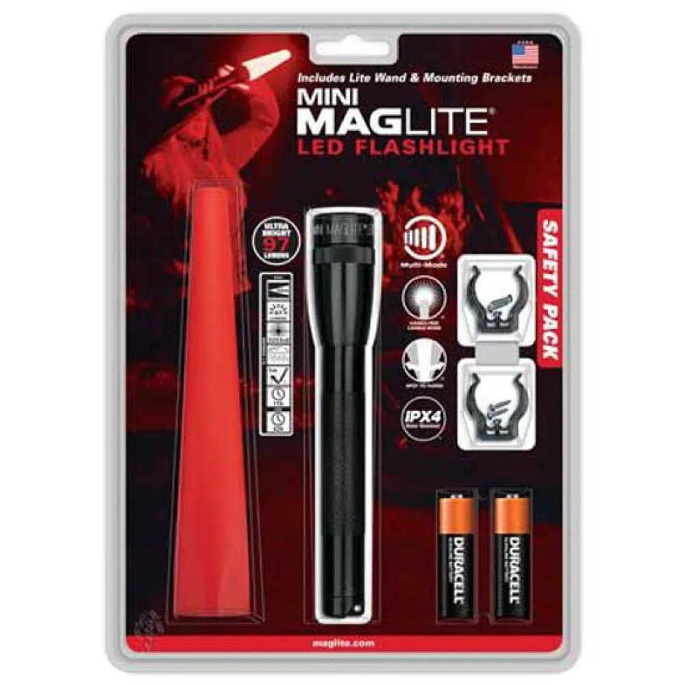 Mag-lite Mini Led 2aa Veiligheidslantaarn Zwart