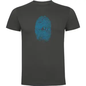 Kruskis Mountain Fingerprint T-shirt Met Korte Mouwen Grijs