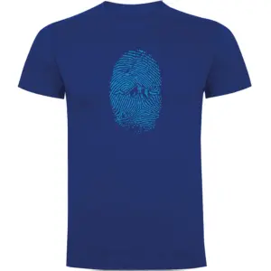 Kruskis Mountain Fingerprint T-shirt Met Korte Mouwen Blauw