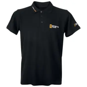 Singing Rock Korte Mouw Poloshirt Zwart