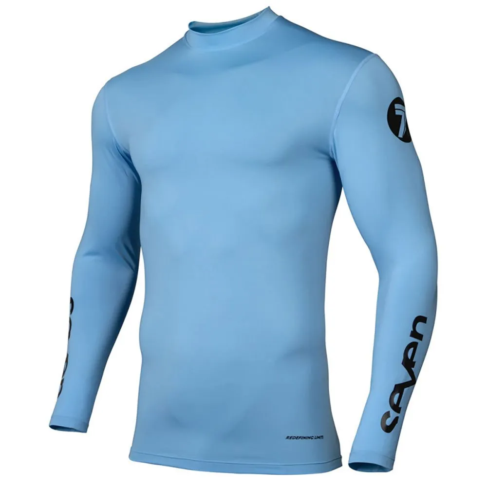 Seven Zero Compression Lange Mouwen Basislaag Blauw