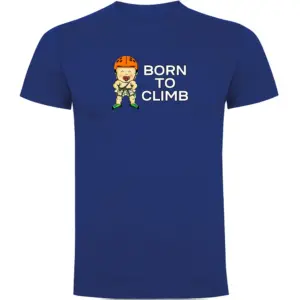 Kruskis Born To Climb T-shirt Met Korte Mouwen Blauw