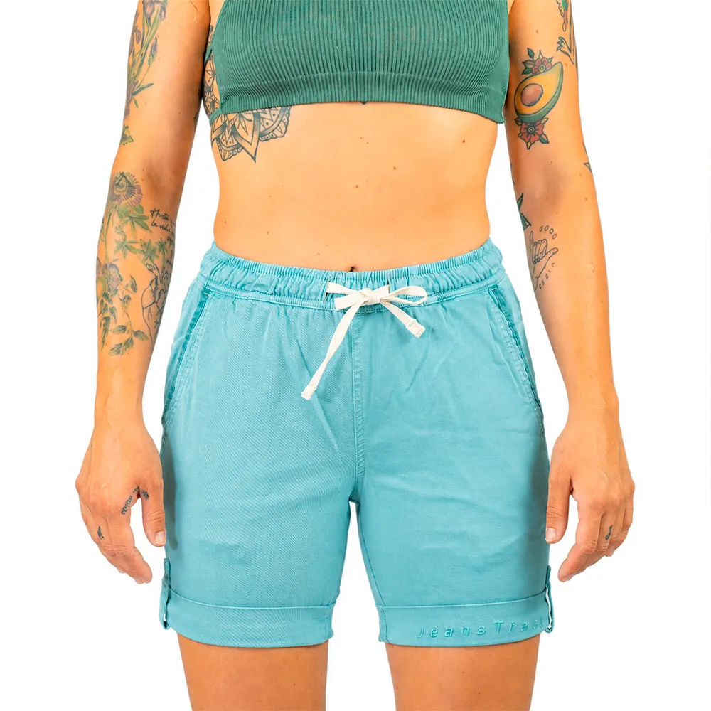 Jeanstrack Shira Korte Broek Groen