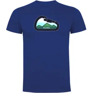 Kruskis Mountain Carabiner T-shirt Met Korte Mouwen Blauw