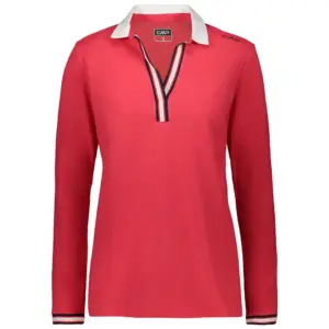 Cmp 39d4816 Lange Mouw Poloshirt Raspberry