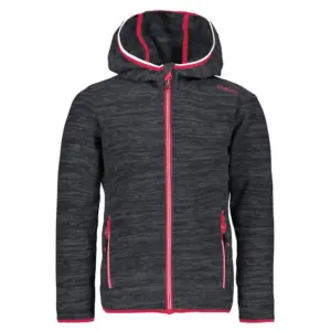 Cmp 39g0645 Light Fix Hood Fleece Met Volledige Rits Grafite Melange