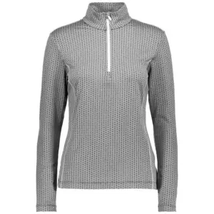 Cmp 39l2696 Ultralight Sweat Printed Fleece Met Halve Rits Zwart