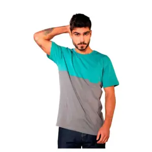 Snap Climbing Two-colored Pocket T-shirt Met Korte Mouwen Groen