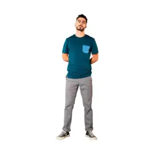 Snap Climbing Monochrome Pocket T-shirt Met Korte Mouwen Blauw