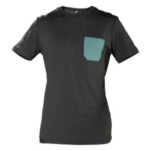Snap Climbing Monochrome Pocket T-shirt Met Korte Mouwen Zwart